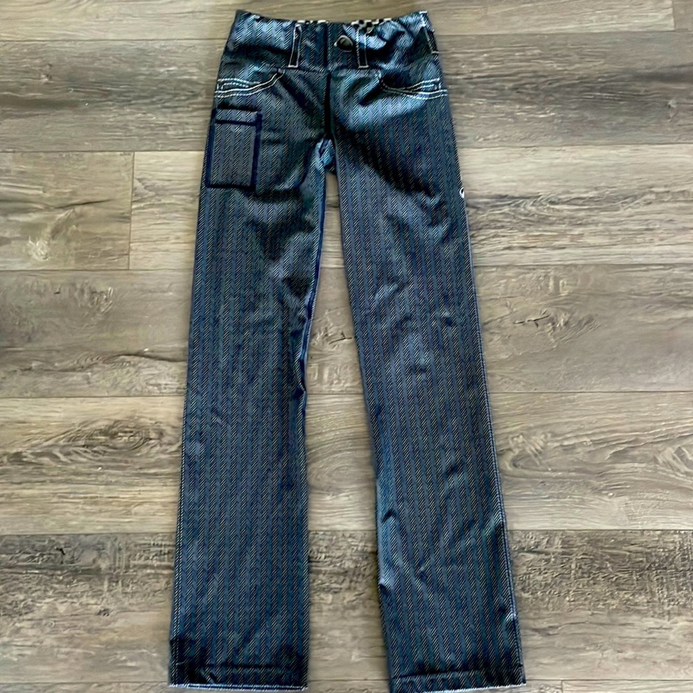 INKnBURN Womens Herringbone Performance Denim Pants Size 4